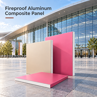 Panneau composite en aluminium ignifuge à motif granit 4x8 pieds pour façade de comptoir d'exposition