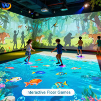 Salle de jeux numérique immersive pour enfants Zhuowei, jeux de projection interactive au sol et au mur avec aménagement personnalisé et ensemble d'équipement complet