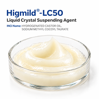 Agent de suspension à base de cristaux liquides, mélange d'huile de ricin hydrogénée et de taurate de méthylcocoyl de sodium, matière première pour shampoing