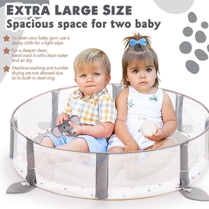 MaiBeiBi 5-in-1 Baby Gym Play <strong>Mat</strong> Ball Pit Combination Baby Activity Gym Playing Crawling <strong>Mats</strong> with <strong>Milestone</strong> Cards - Product Image 4