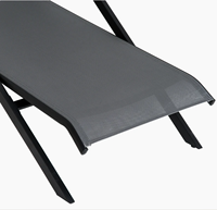 Chaise longue d'extérieur moderne en Teslin, réglable, pliable, résistante aux UV et durable, idéale pour les hôtels, les cours et les parcs
