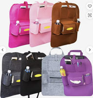 Sac de rangement personnalisable en feutre polyester pour dossier de siège de voiture, design unique, organisateur de dossier de siège auto pour SUV, camion, voyages quotidiens