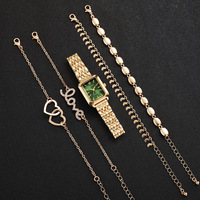 En Stock, Bajo MOQ, Set de Regalo de Reloj de Cuarzo, Pulsera y Collar para Mujer, de Marca, para Navidad, Año Nuevo, Cumpleaños