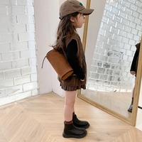 Bottes pour enfants, nouvelles arrivées automne-hiver 2024, bottes minimalistes tendance pour filles, bottes courtes pour garçons