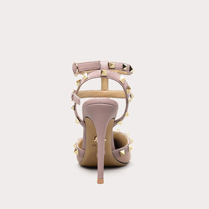 <span class=keywords><strong>Sandali</strong></span> da donna con <span class=keywords><strong>tacco</strong></span> alto a punta larga, sexy, con rivetti, stile regale, di qualità, con punta chiusa, taglie grandi - Product Image 2