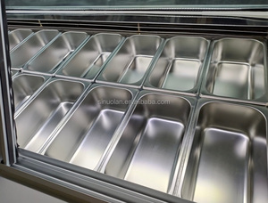 Congelador Expositor <span class=keywords><strong>de</strong></span> Helado <span class=keywords><strong>de</strong></span> 12 / 16 / 20 / 22 Bandejas Vitrina para Gelato con Precio <span class=keywords><strong>de</strong></span> Fábrica - Product Image 4