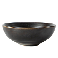 Bol en porcelaine noir rétro japonais de haute qualité, assiette 6'', bol en céramique pour céréales, ramen, salade, bol en céramique pour hôtel, restaurant