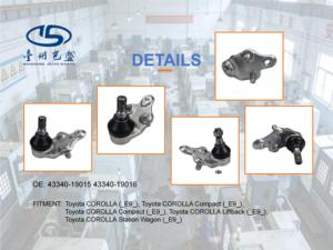 43340-19015 43340-19016 Pièces automobiles <span class=keywords><strong>chinoises</strong></span>, nouveau joint à rotule de <span class=keywords><strong>suspension</strong></span> pour Toyota Corolla Compact avec garantie de 20 000 km - Product Image 2