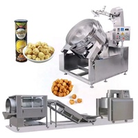 Machine à Popcorn Industrielle Automatique en Forme de Boule pour Caramel et Champignons, Ligne de Production Commerciale de Popcorn Américain