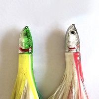 OEM Weihai Weiyu Trolling-Köder für Thunfisch und Marlin, Kunstharz-Fischkopf mit Federn, Salzwasser-Oktopus-Rock-Köder, Schwimmköder