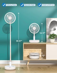 Ventilateur de camping pliable et rétractable rechargeable 10000 mAh avec moteur sans balais, batterie ultra-longue durée et télécommande - Product Image 2