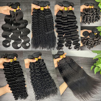 Extensiones de Cabello Humano Liso Camboyano al por Mayor, Proveedores de Extensiones de Cabello Virgen con Cutícula Alineada, Paquetes de Extensiones Rizadas y Onduladas
