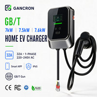 Pengisi Daya Mobil Listrik Tipe GB/T GBT 7kW 7.5kW 7.6kW 32A Output Dari 220V 240V Soket Dinding Cepat Aplikasi Nasional Berkualitas Tinggi untuk Mobil Listrik