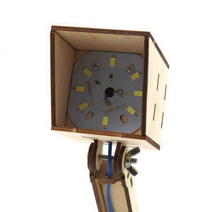 Lámpara de escritorio de madera, modelo de kit de bricolaje, juguete educativo de ciencia para niños de 7 a 9 años, ensamblaje manual, forma geométrica, herramienta de aprendizaje STEM - Product Image 4