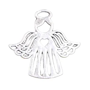 Charms love the heart angel 27x28mm Antique Silver Color Pendants Making DIY Handmade Tibetan Finding Jewelry