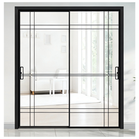 Porte coulissante en bois massif avec cadre ultra-fin pour chambre à coucher, salon, taille personnalisée, isolation thermique, étanche, intelligente