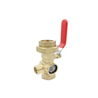 Test forgé en laiton et vanne de vidange pour système de bouche d'incendie avec verre de vue modèle économique BJ51001C