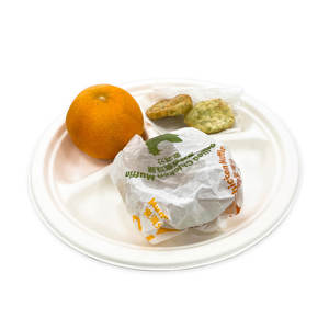 100% compostabile rotondo usa e getta bianco 9 compostabile usa e getta carta di natale forniture per piatti polpa di rene piatti - Product Image 1