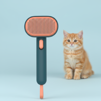 <strong>Top</strong> Selling Products in Pet Eco-Friendly Plastic Automatic Safe Pet <strong>Dog</strong> Cat Rabbit Self Cleaning Comb Massage Grooming Tool