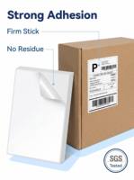 Papier autocollant blanc A4 vierge en vrac, sans bois, imprimable pour l'étiquetage des colis et des adresses en entrepôt