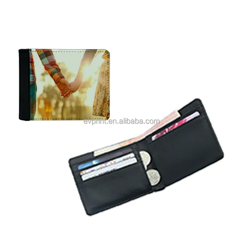 New Fashion Personalized PU Leather Wallet Sublimation Single Side Men Wallet