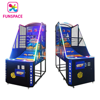 Funspace Machine de basket-ball à monnayeur pour adultes, jeu d'arcade de tir de ballons, machine de jeu à récompenses