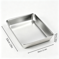Ensemble de cuisson Tiramisu en acier inoxydable avec séparateur 9/12 grilles + moule rectangulaire, réutilisable pour cheesecake et mousse, idéal pour boulangerie et café