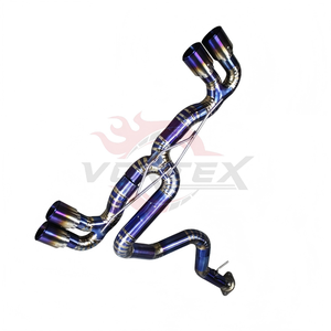 Échappement Catback Vortex Blue Burnt Titanium pour BMW E82 1M Coupé N54 3.0T BiTurbo, Quatre Sorties, Fixation Bolt-On, Performance Course sur Circuit - Product Image 3