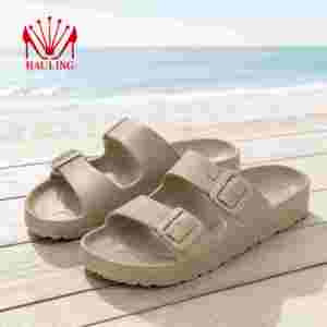 Sandales en EVA souple à deux sangles avec boucles réglables, semelle ergonomique antidérapante pour la maison et la plage, vente en gros - Product Image 6