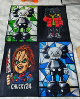 Tapis de sol en peluche épais antidérapant, forme personnalisée, motif anime mignon, pour la décoration de la maison et du salon