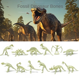 Juguetes de Modelos de Dinosaurios del Mundo Congelado, Pterodáctilo, Tiranosaurio Rex, Plástico, 12 Piezas, Modelos de Esqueletos de Dinosaurios, Adornos Originales - Product Image 2