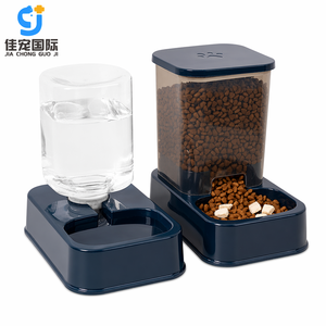 Distributeur d'eau et de nourriture portable en acier inoxydable et plastique pour chats et chiens, grande capacité, antidérapant, facile à nettoyer, vente chaude - Product Image 1