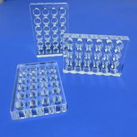 Plaque ELISA multi-puits en quartz de silice fondue de haute pureté, 6, 12, 24, 48, 96 puits, plaque de microtitrage pour spectrométrie UV de laboratoire