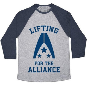 Camiseta de béisbol unisex Tri-Blend de Lifting for the Alliance - Product Image 5
