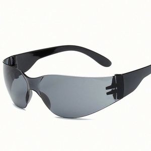 Lunettes de soleil de cyclisme unisexe sans monture, style mode, pour sports de plein air, protection contre le vent et la poussière, vente en gros - Product Image 1