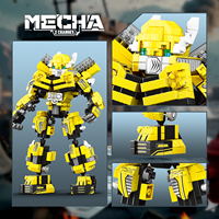 Kit de Modélisme en Plastique Personnalisable DIY, Jouet Éducatif STEM, Blocs de Construction, Ensemble de Blocs de Construction de Robot Méca à Double Variable