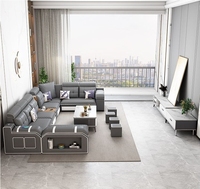 Ensemble de Canapé d'Angle Moderne en Tissu, Meuble de Salon Idéal pour Petits Espaces, Design Simple de Canapé Sectionnel en Forme de L