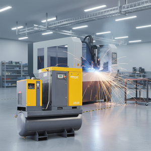 <span class=keywords><strong>2026</strong></span>年式 ポータブルスクリューエアコンプレッサー（エアドライヤーとタンク付き）産業用 - Product Image 3