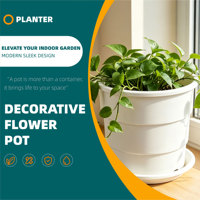 Pot de fleurs en PP épaissi de type gallon, design respirant pour le contrôle des racines, minimaliste et créatif, pour plantes d'intérieur toute saison