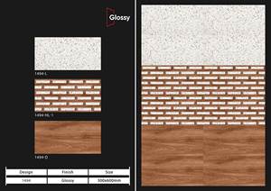 Azulejos de Pared de Cerámica Modernos Impresos con Inyección de Tinta Digital de 300x600 mm para Apartamentos, Cocinas y Baños, 8 mm de Grosor, Antibacterianos - Product Image 3