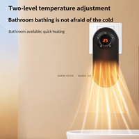 Pemanas Ruangan Mini Plug-in Laris Manis, Pemanasan Cepat 3 Detik, Senyap, Pengatur Waktu, Proteksi Panas Berlebih, Lampu Malam 5 Warna untuk Kamar Tidur