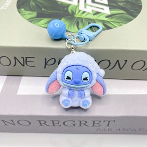 Nuovo Portachiavi 3D Personalizzato di Tendenza, Cartoon <span class=keywords><strong>Lilo</strong></span> e Stitch, Portachiavi Floccato 3D, Ciondolo Decorativo per Borse, Regalo, Catene Portachiavi in Gomma - Product Image 2