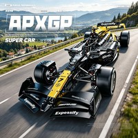 Kit de construction de voiture de course F1 à l'échelle 1:8 en gros, modèle MOC de supercar de drift technique, jouet de véhicule à assembler soi-même, cadeau pour garçons