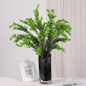 A-1885 Vente en gros de <span class=keywords><strong>fleurs</strong></span> artificielles en plastique de haute qualité, <span class=keywords><strong>fleurs</strong></span> d'acacia jaunes en vrac, <span class=keywords><strong>fleurs</strong></span> d'<span class=keywords><strong>albizia</strong></span> floquées pour la décoration de la maison et des mariages - Product Image 4