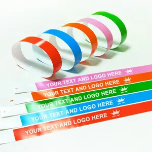 Pulseira de papel sintético personalizada, pulseira de papel sintético de impressão de logotipo personalizada, pulseira personalizada de evento, tyvek, com logotipo personalizado