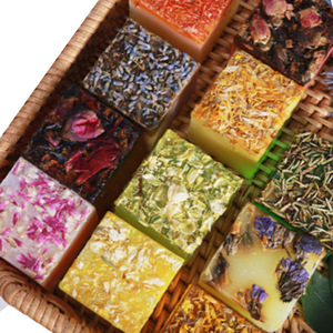 Factory Whitening Handmade Soap Dried Flower Bath Soap Petal Facial and Body Cleaning Soap