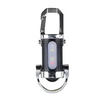 Senter Gantungan Kunci Tahan Air untuk Berkemah di Luar Ruangan, Lampu Kerja Kecil USB Isi Ulang, Senter Gantungan Kunci LED COB Mini yang Kuat