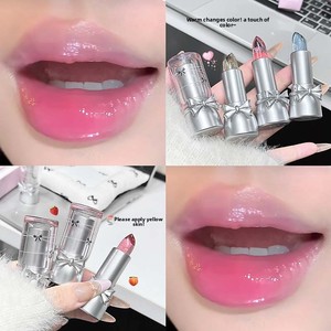 Baume à lèvres Cappuvini Sweet Cool Bowknot changeant de couleur en fonction de la température, <span class=keywords><strong>rouge</strong></span> à lèvres pour femmes, maquillage pour étudiants, blanchissant - Product Image 1