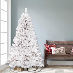 Sapins de Noël artificiels de qualité supérieure en PVC luxueux avec branches moelleuses et support métallique robuste pour la décoration de la maison et des fêtes - Product Image 3
