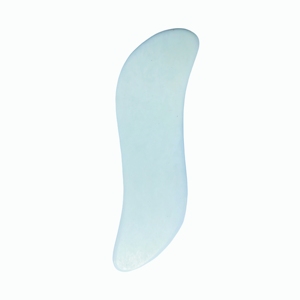 Masseur Gua Sha en forme de S en Xiuyan blanc, pierre naturelle, grattoir de physiothérapie pour le visage et le corps - Product Image 2